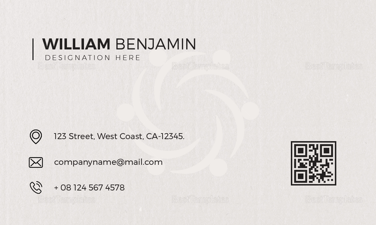 Personal Business Card Design Template in PSD, Word, Publisher