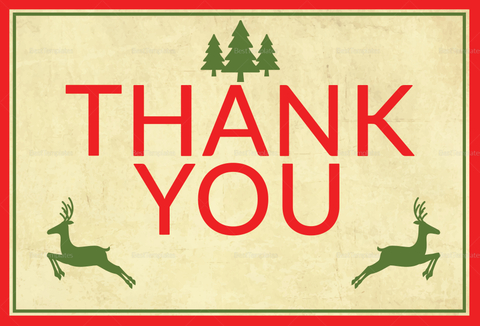 Christmas Thank You Card Template in Adobe Photoshop