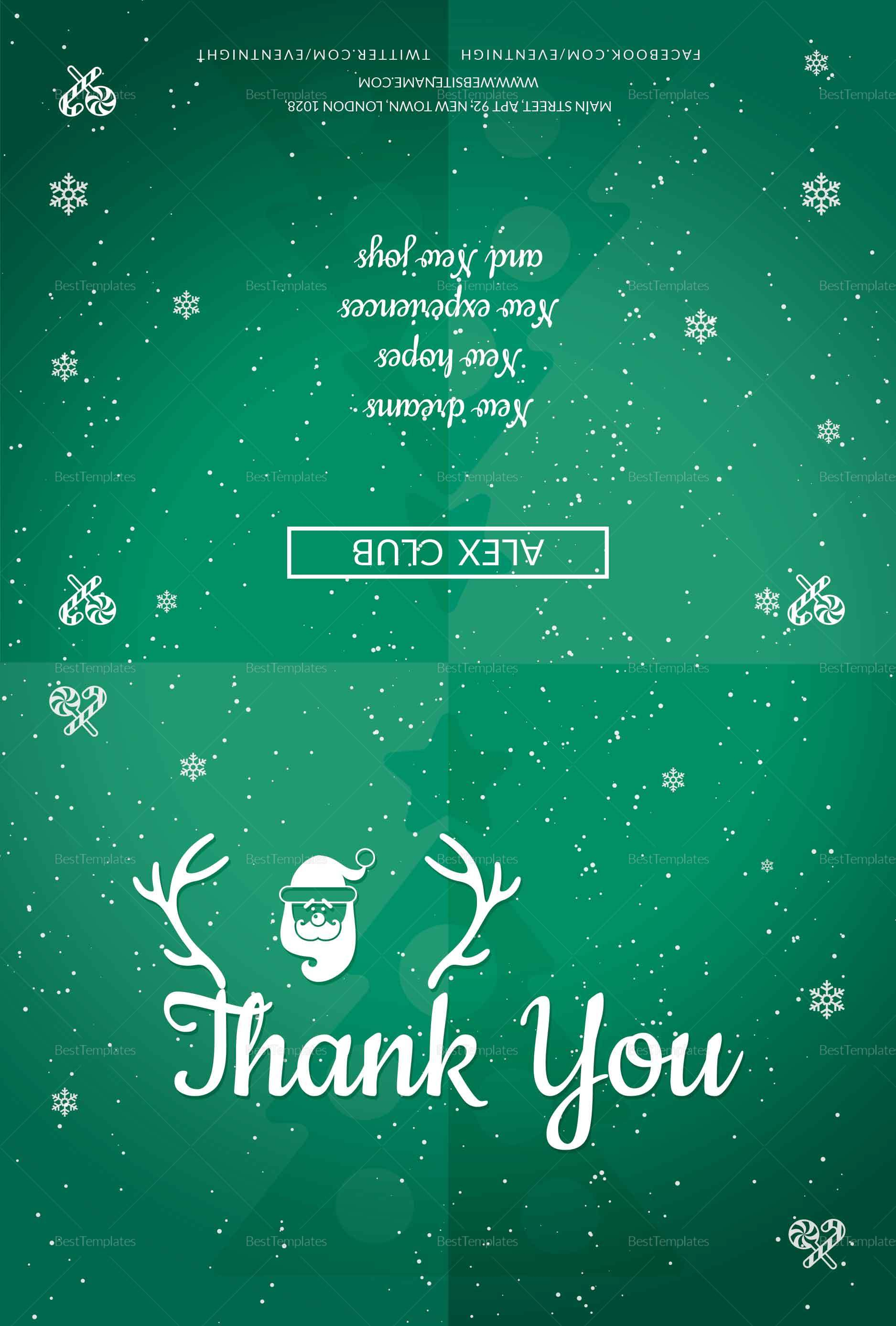 Seasons Holiday Thank You Card