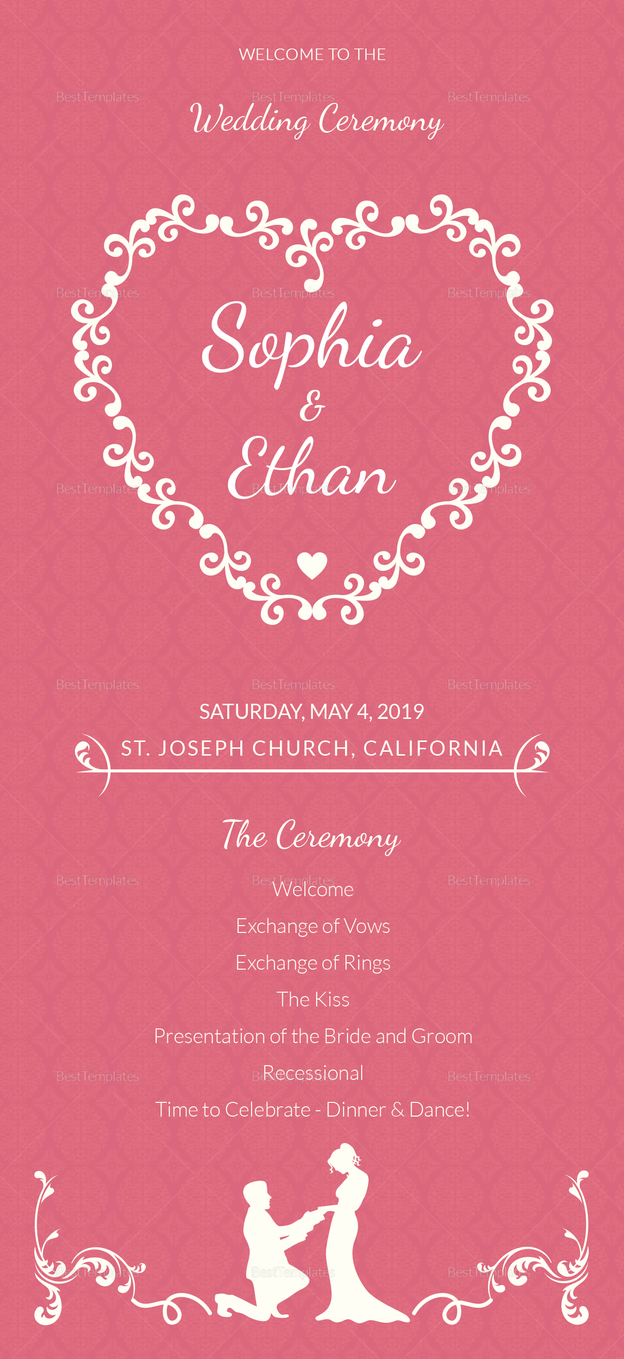 Simple Wedding Invitation Card Design Template in Word, PSD, Publisher