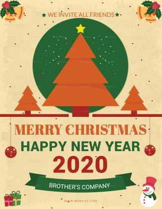 Christmas Tree Flyer Template in Adobe Photoshop