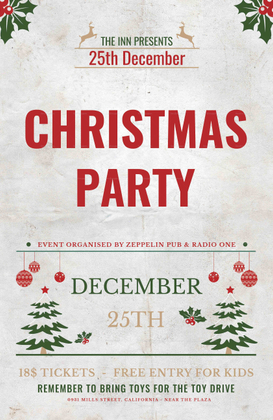Christmas Announcement Poster Template in Adobe Photoshop