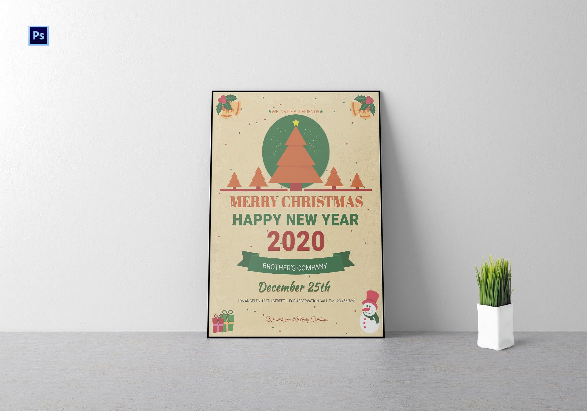 Xmas Tree Poster Template