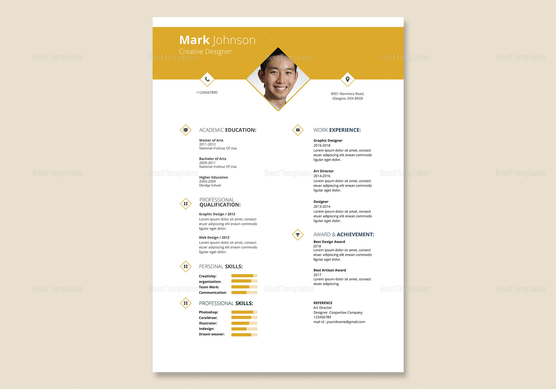 Creative Graphic Designer Resume