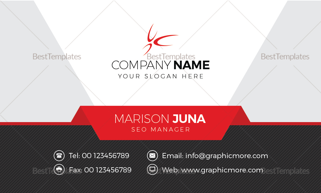 Manager Business Card Design Template in Word, PSD, Publisher