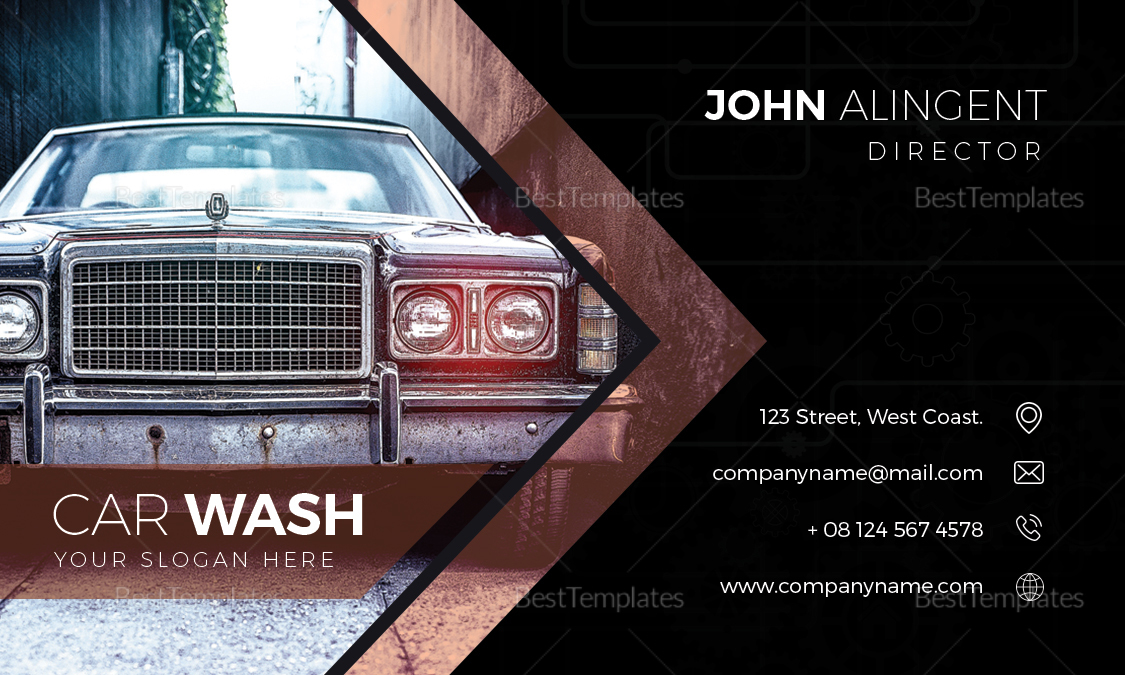 Car Wash Business Card Design Template in Word PSD Publisher