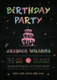 Chalkboard Birthday Party Invitation Template