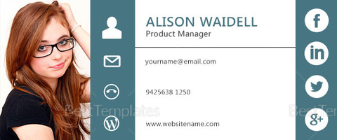 Product Manager Email Signature Design Template In Psd, Html