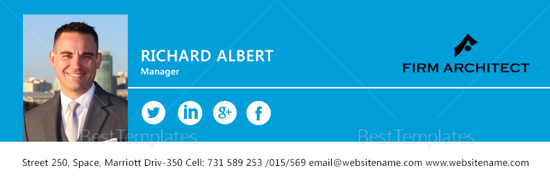 Design Architect Email Signature Design Template in PSD, HTML