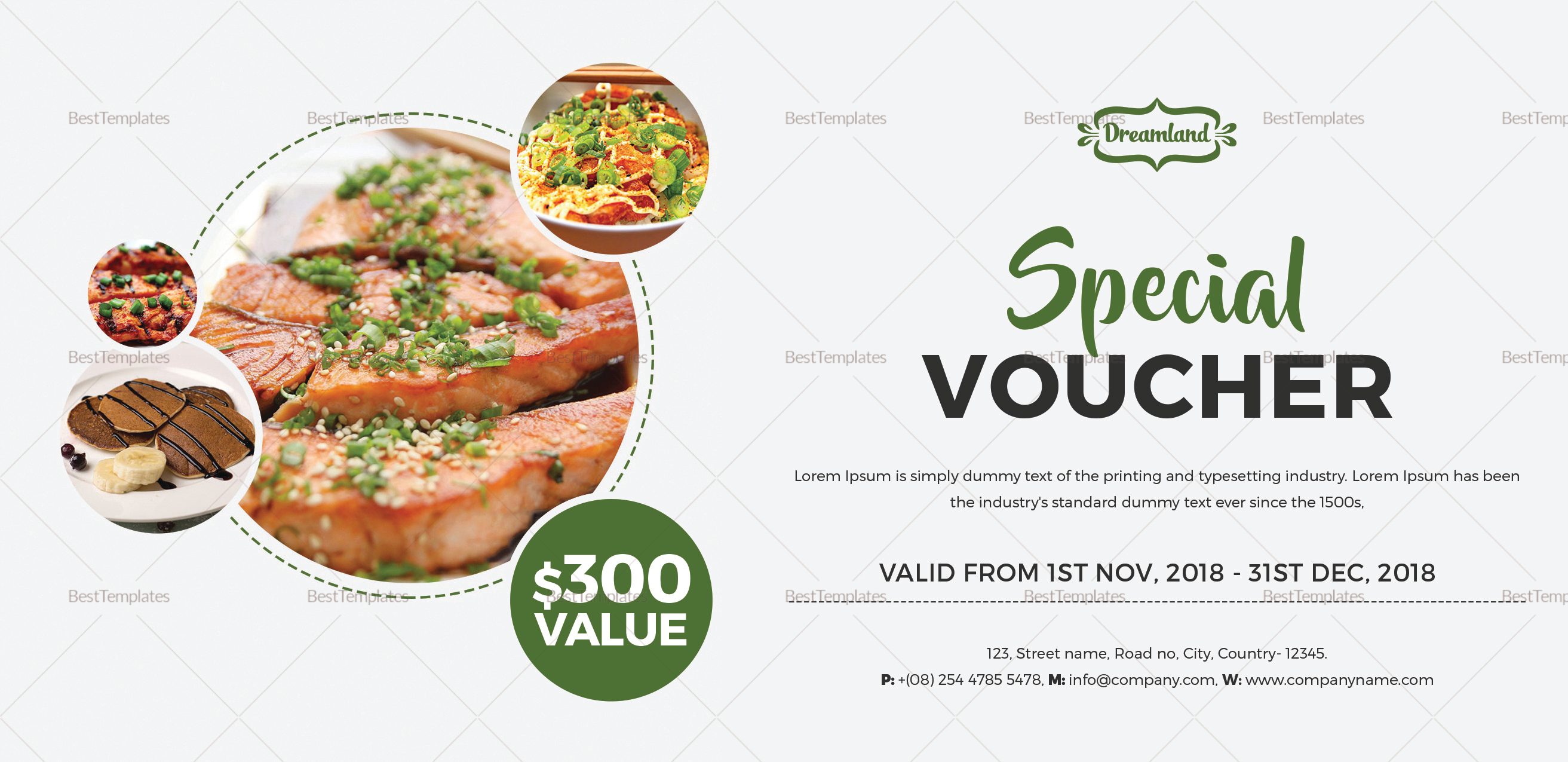 Food Voucher Template Word Free Printable Templates