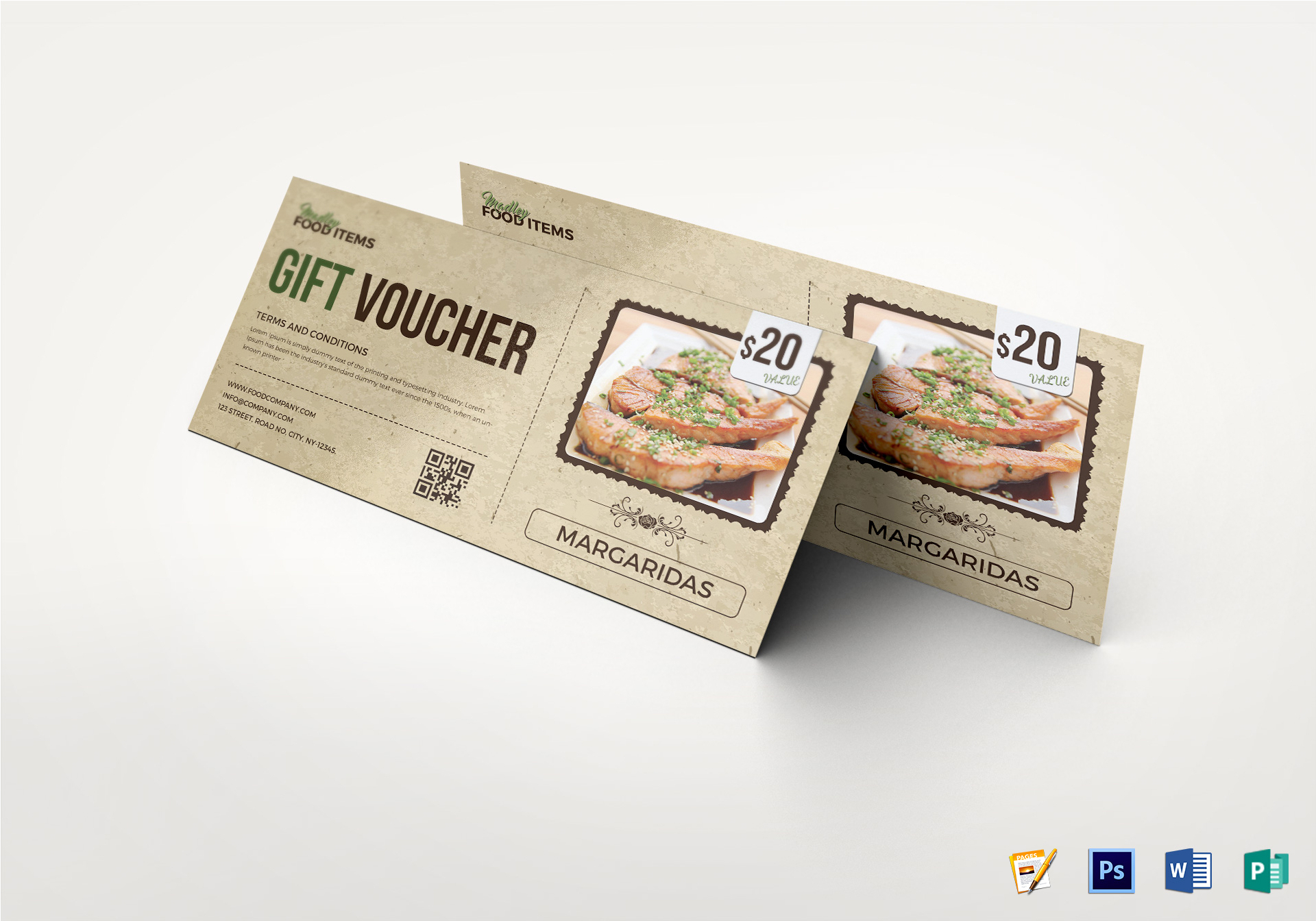 Food Coupon Design Template In PSD Word Publisher Pages