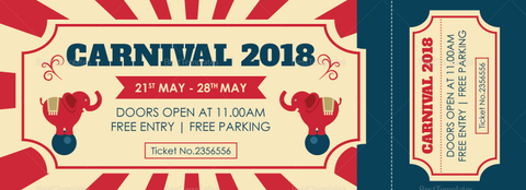 carnival ticket design template in psd word publisher pages
