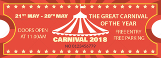 Printable Carnival Ticket Design Template in PSD, Word, Publisher, Pages