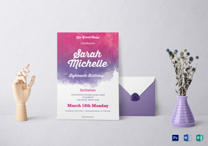 /80/watercolor-Debut-Invitation-Template