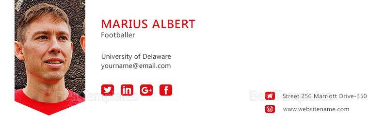 Professional Email Signature Design Template in PSD, HTML