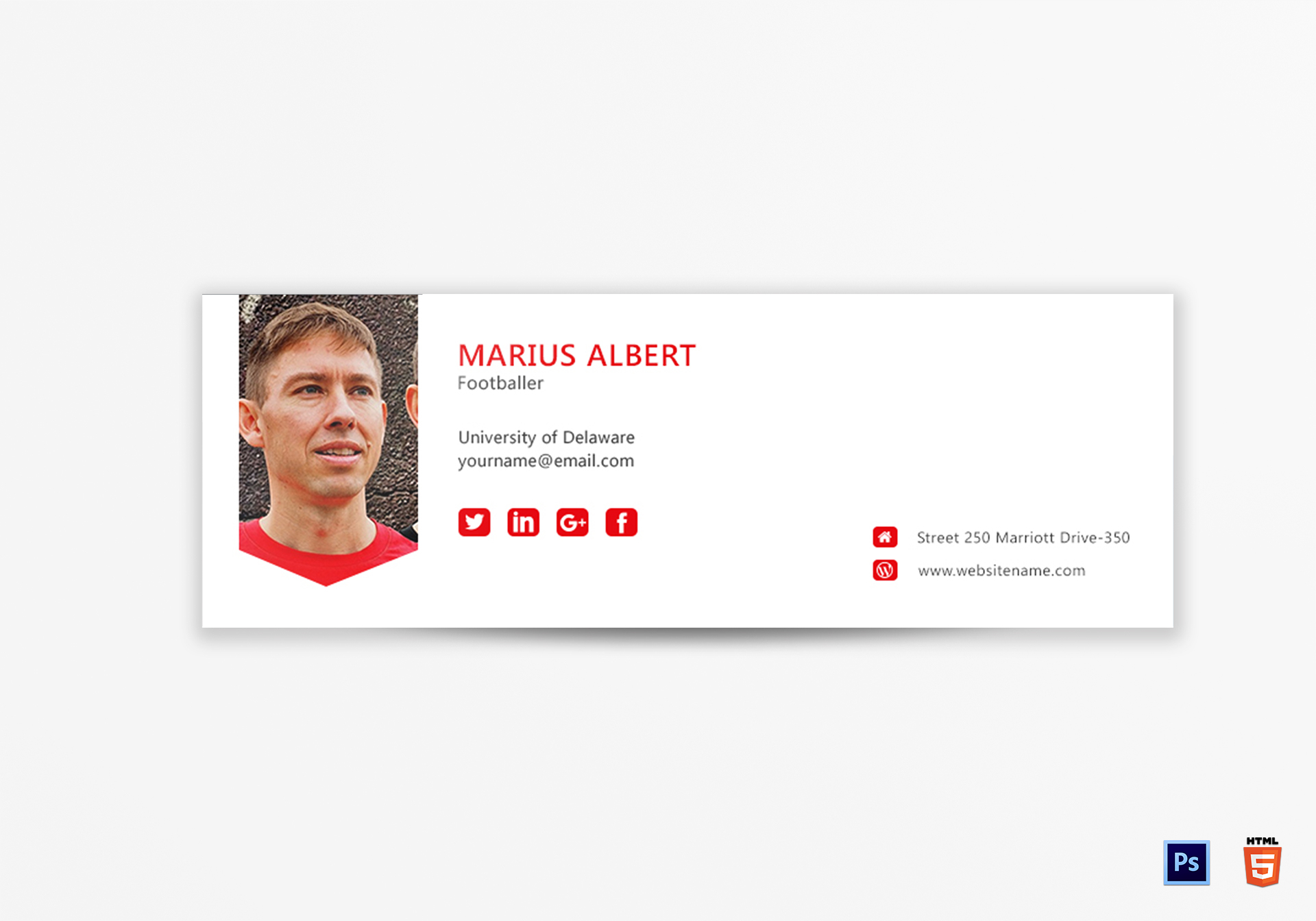 Professional Email Signature Design Template In Psd Html