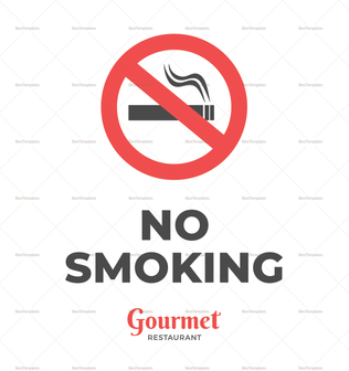 Restaurant No Smoking Sign Template in PSD, Word, Publisher ...