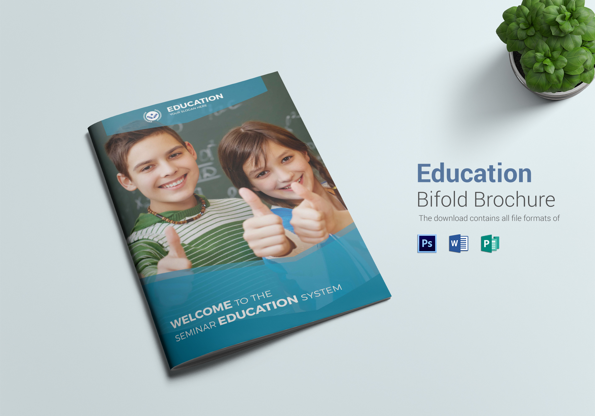 Education Bi Fold Brochure Design Template In Word PSD Publisher