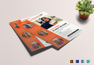 Church Fundraiser Flyer Design Template in Word, PSD, Illustrator ...
