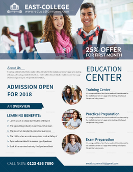 Degree Tutoring Flyer Design Template in Word, PSD, Publisher