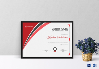 Certificate of Judo Design Template in PSD, Word