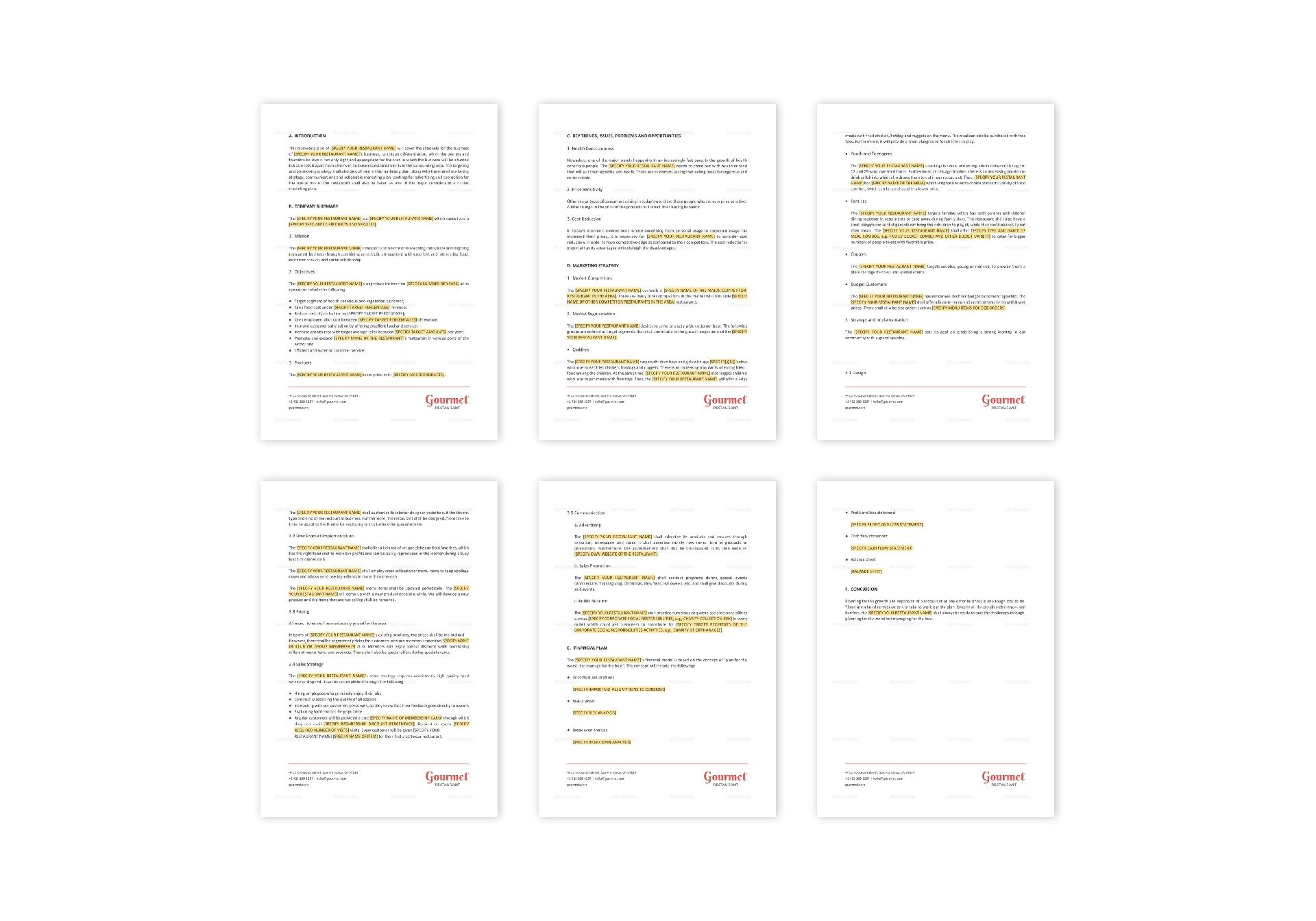 Burger restaurant business plan pdf image