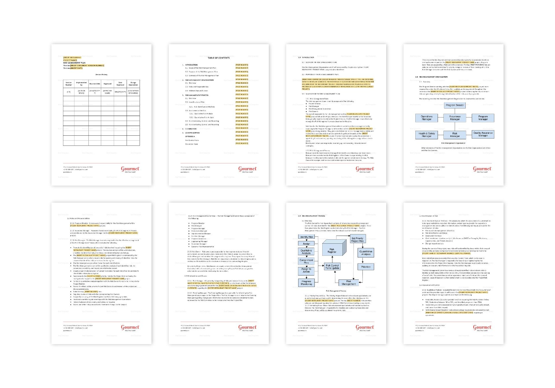 restaurant business plan risk analysis