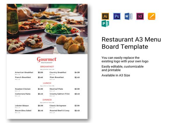 apple pages templates restaurant menu