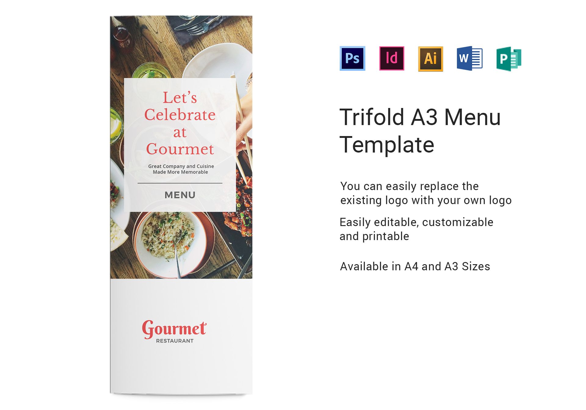 Restaurant A3 Menu Template