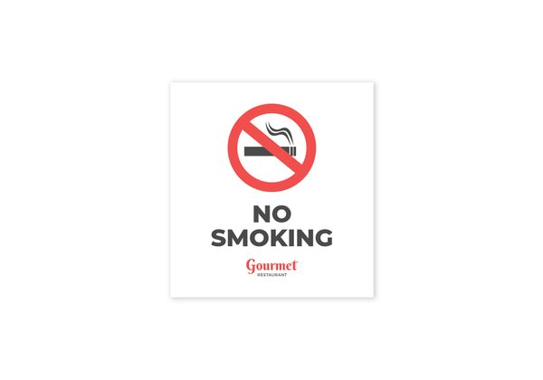 Restaurant No Smoking Sign Template in PSD, Word, Publisher ...