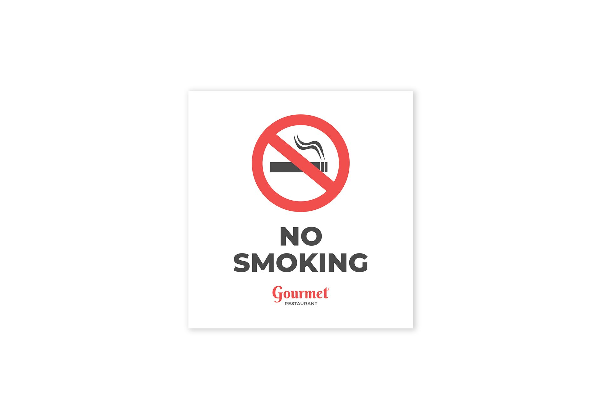 Restaurant No Smoking Sign