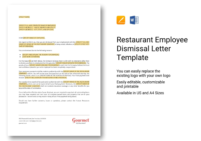 Employee Dismissal Letter