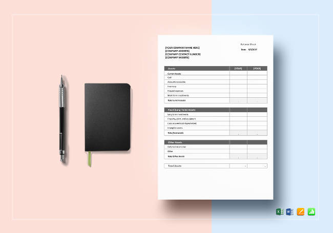 Editable Balance Sheet