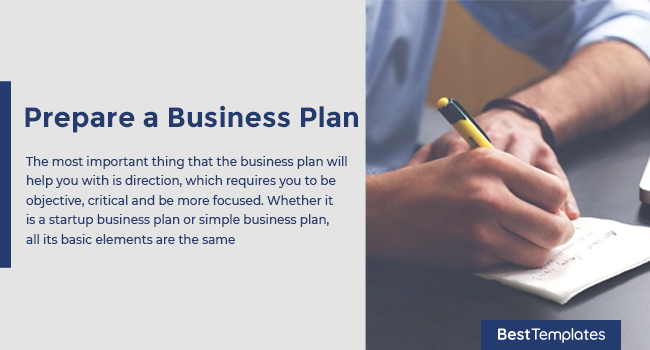 Prepare a Business Plan