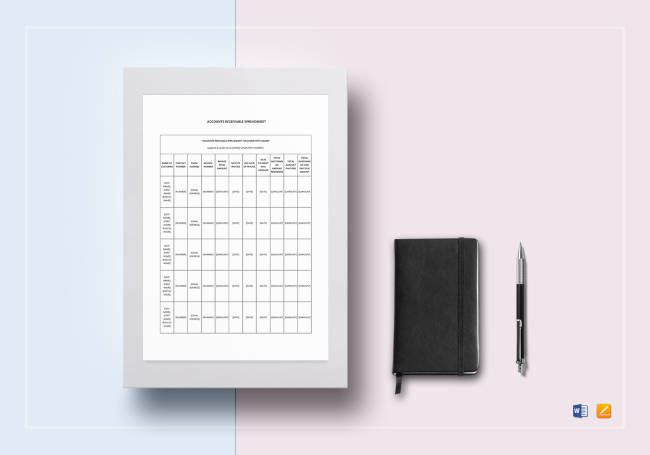 Accounts Receivable Spreadsheet Template