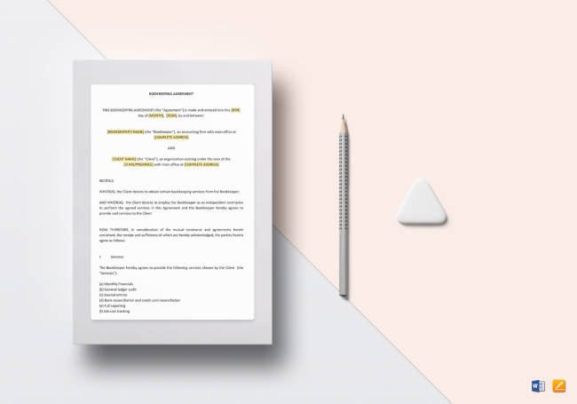 Bookkeeping Agreement Template