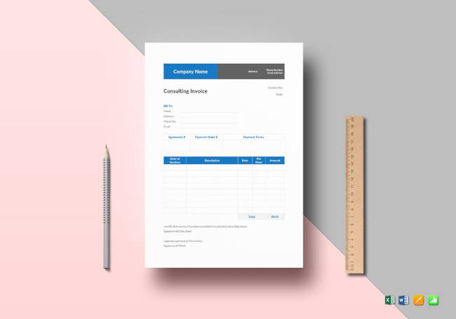 Consulting Invoice Template