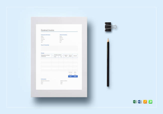 Contract Invoice Template