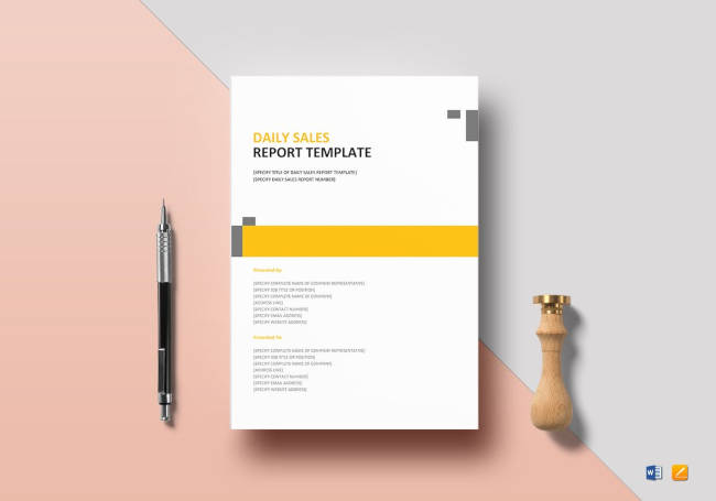 Daily Sales Report Template