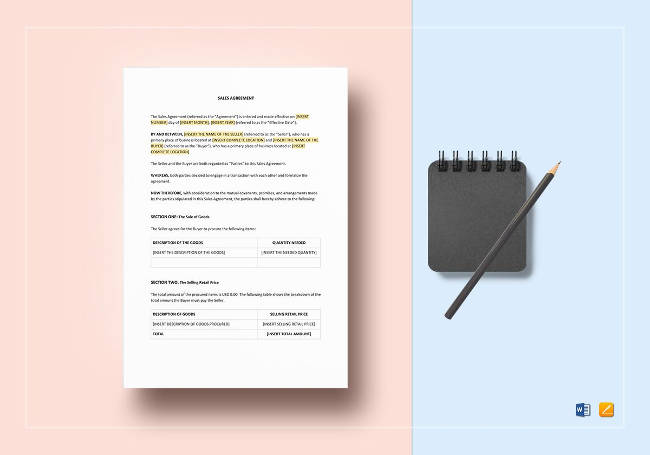 Sales Agreement Template