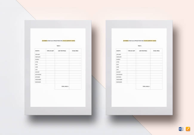 Sales Projections Template