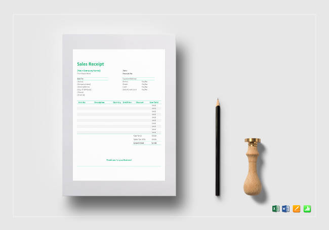 Sales Receipt Template