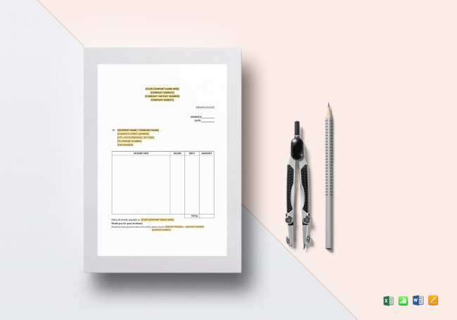 Service Invoice Template