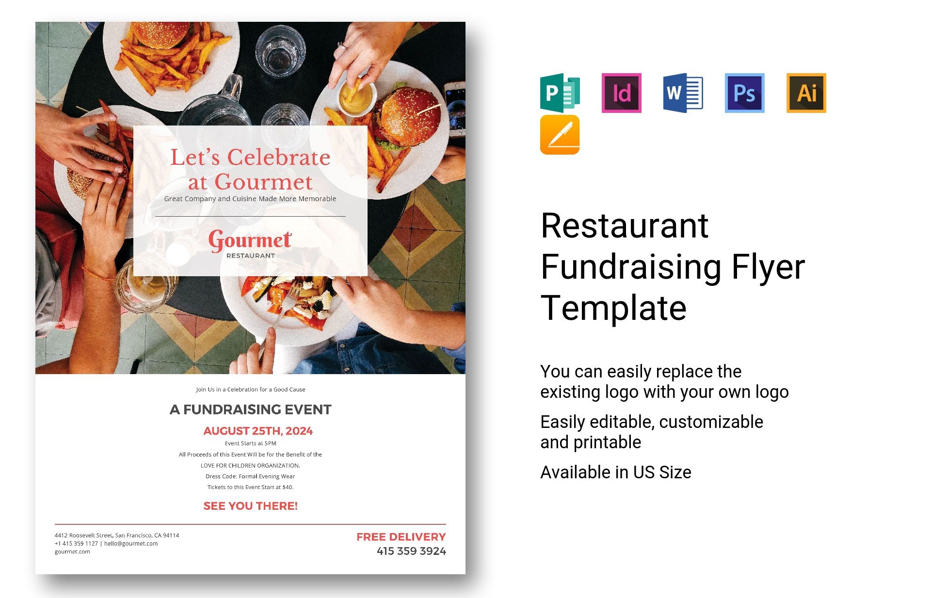 Restaurant Fundraising Flyer Template - Best Templates