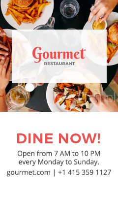 Restaurant Vertical Rectangle Ad Template - Best Templates