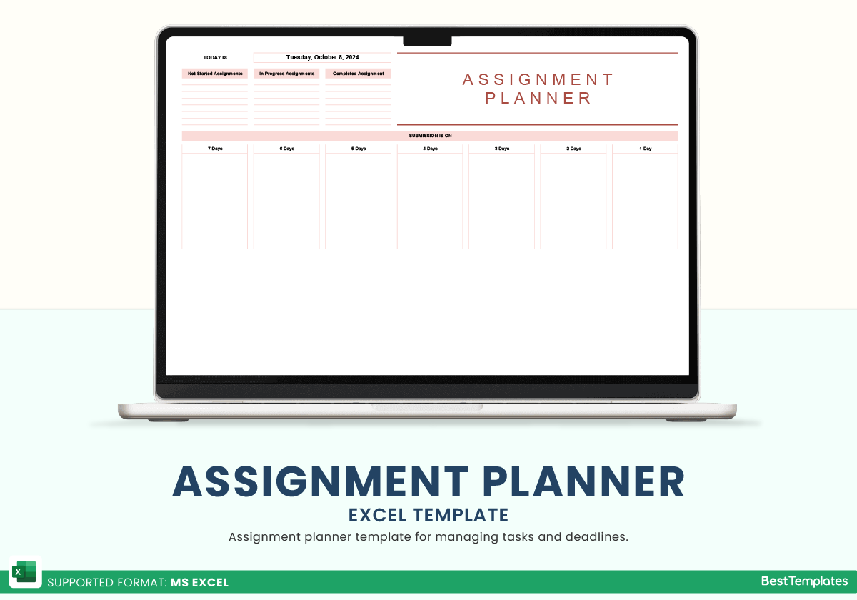 Assignment Planner Excel Template