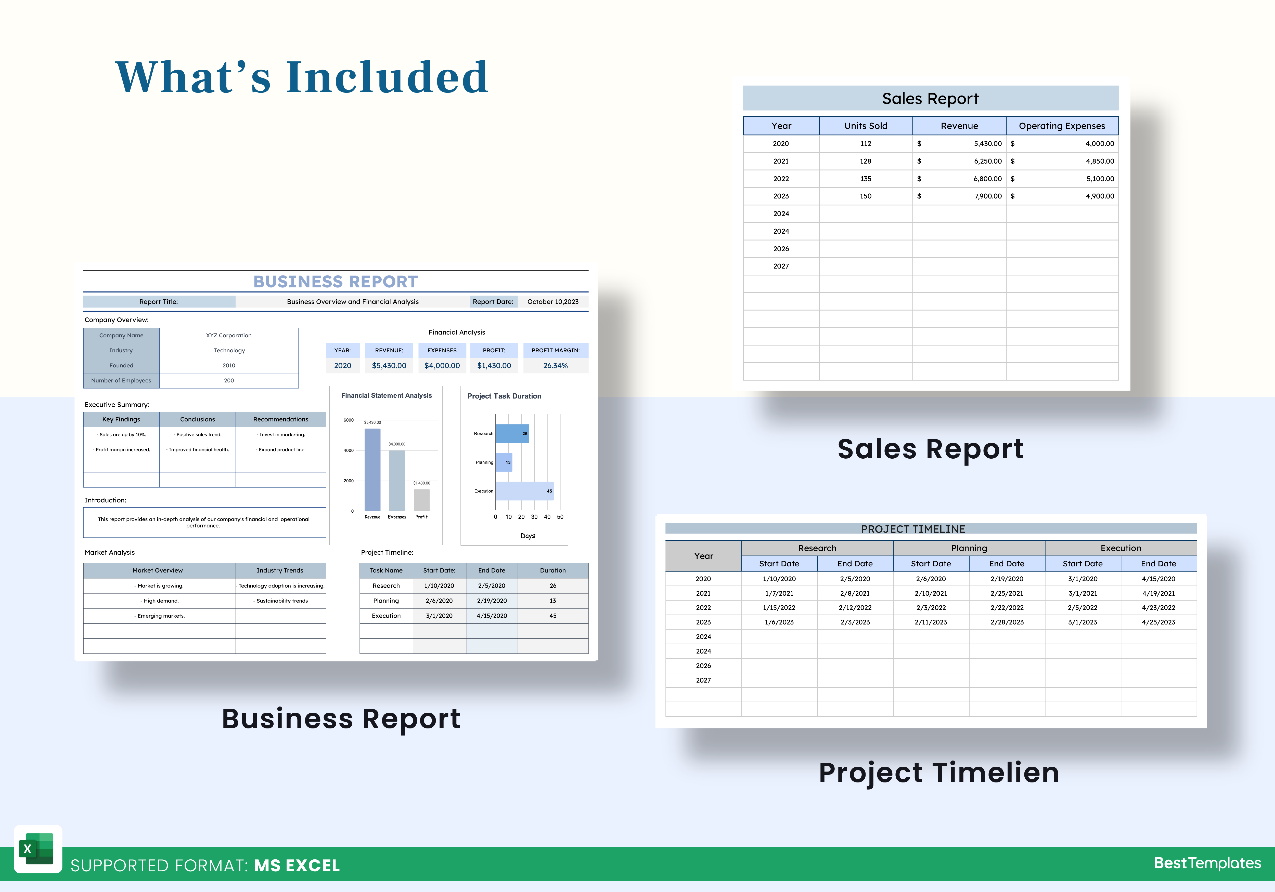 Best Excel Report Templates Best Excel Report Templates