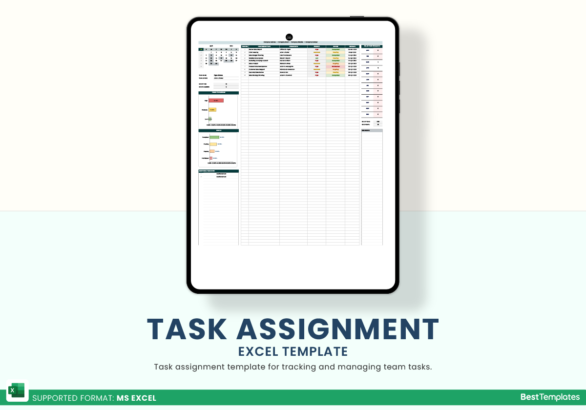 Task Assignment Excel Template