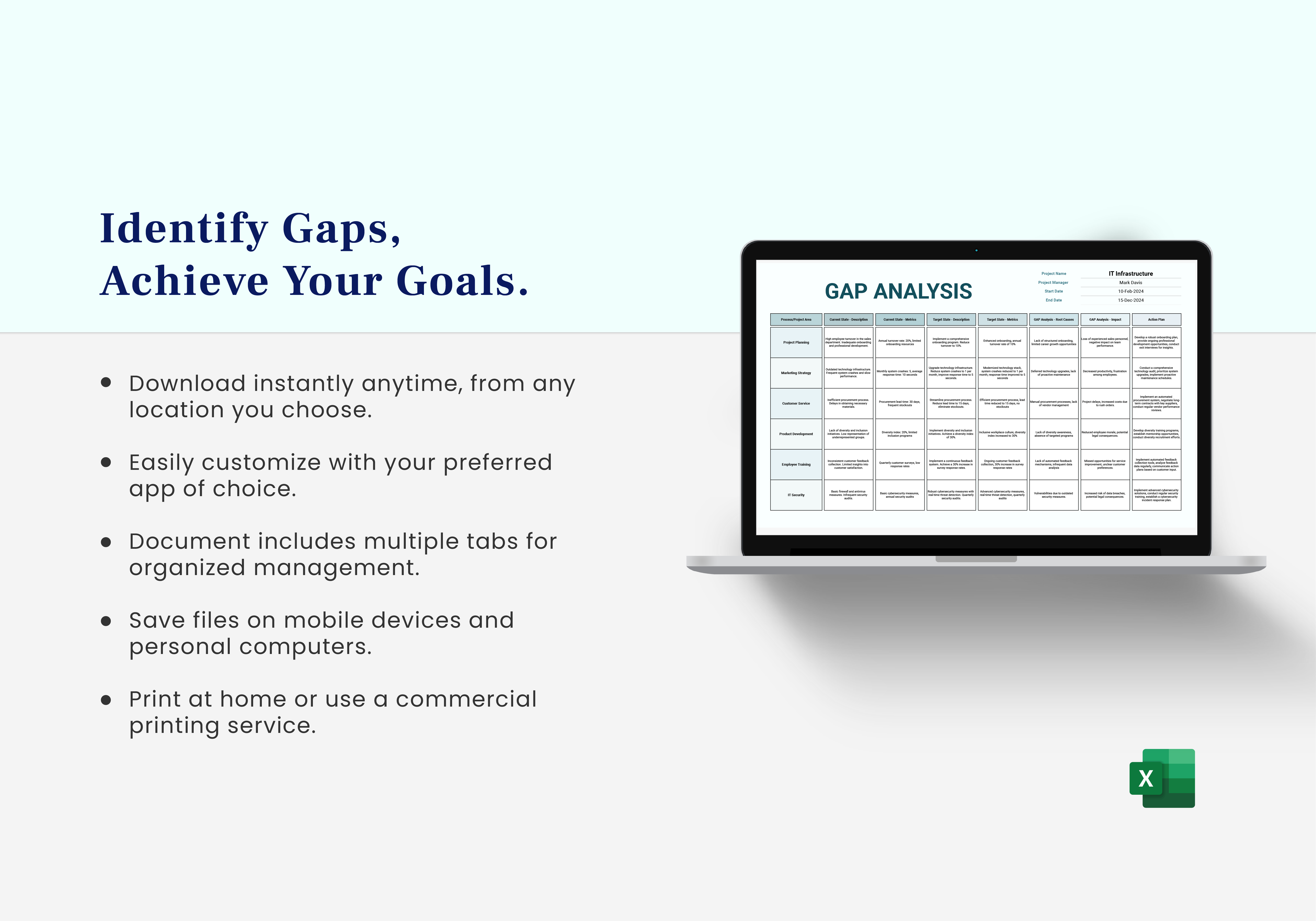 Gap Analysis Excel Template Best Templates
