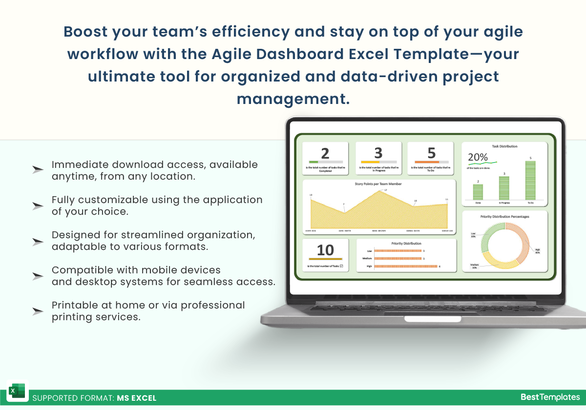 Agile Dashboard Excel Template Best Templates